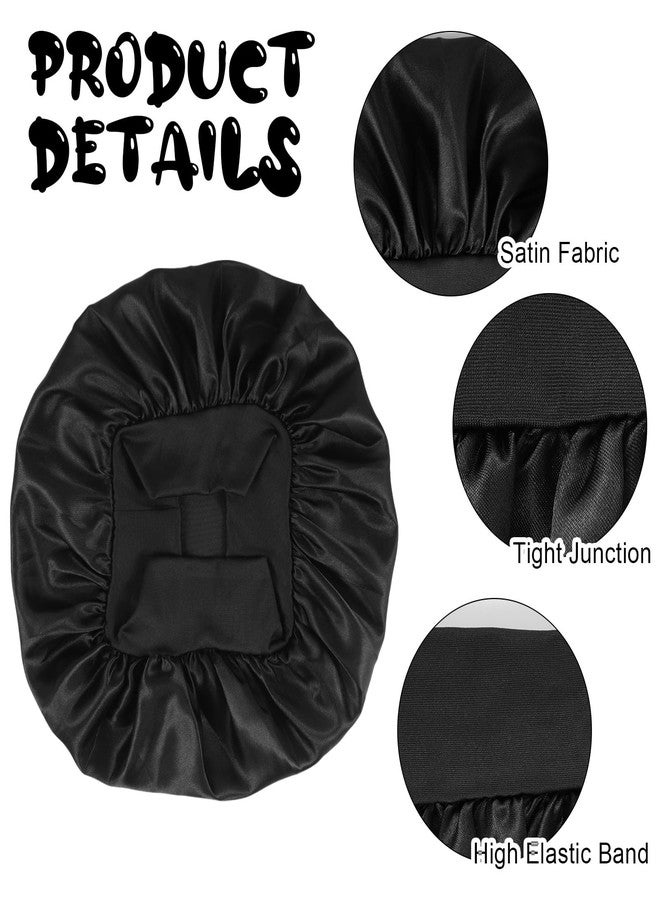 JOLYEAK 3 PCS Baby Bonnets for Sleeping,Baby Satin Silk Hair Bonnet,Infant Sleep Cap Hair Bonnet - Image 4